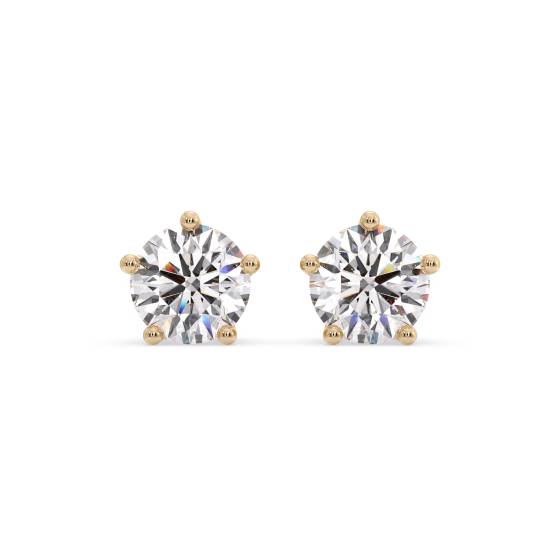 Moderne runde Diamant-Designer-Ohrringe