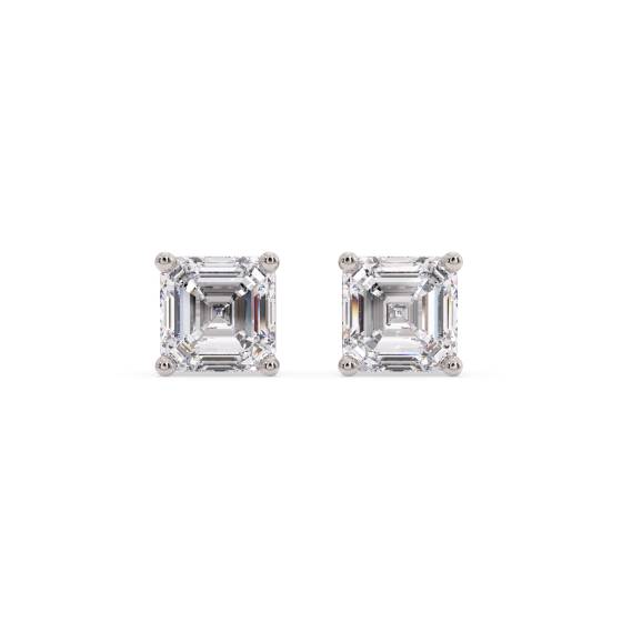 Klassische Asscher-Diamant-Ohrstecker