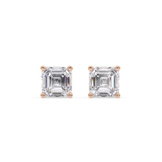 Klassische Asscher-Diamant-Ohrstecker