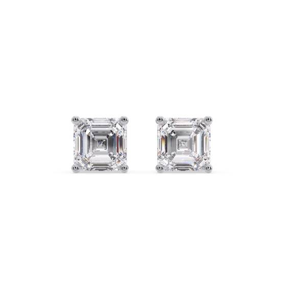 Klassische Asscher-Diamant-Ohrstecker