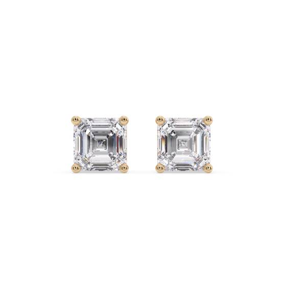 Klassische Asscher-Diamant-Ohrstecker