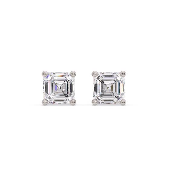 Klassische Asscher-Diamant-Ohrstecker