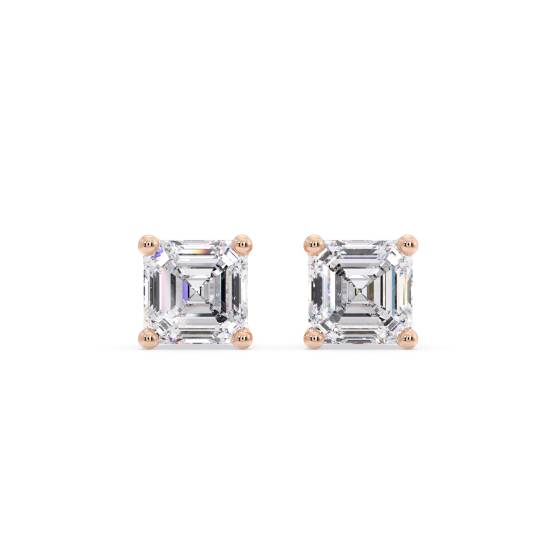 Klassische Asscher-Diamant-Ohrstecker
