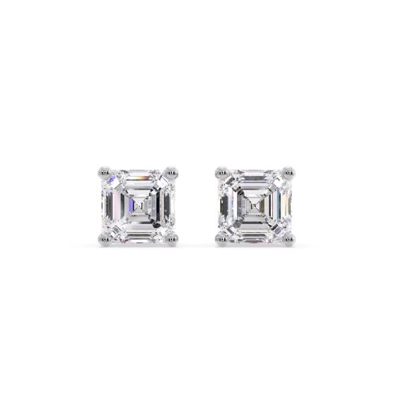 Klassische Asscher-Diamant-Ohrstecker