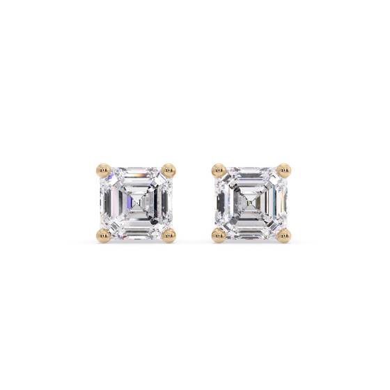 Klassische Asscher-Diamant-Ohrstecker