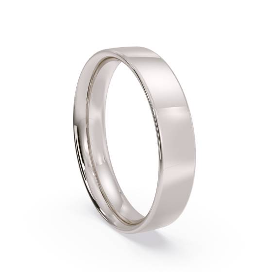 4mm Plain Weding Ring in Platinum