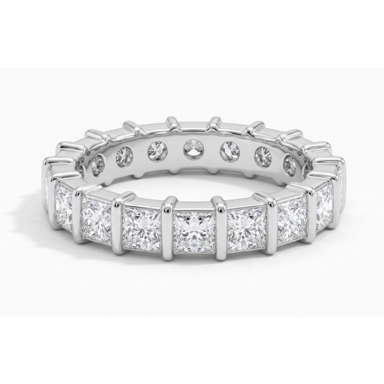 Moderner Prinzess-Diamant-Ewigkeitsring
