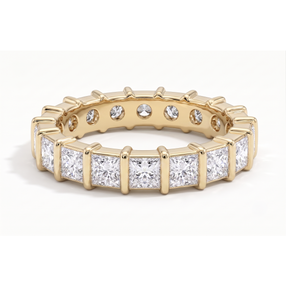 Moderner Prinzess-Diamant-Ewigkeitsring