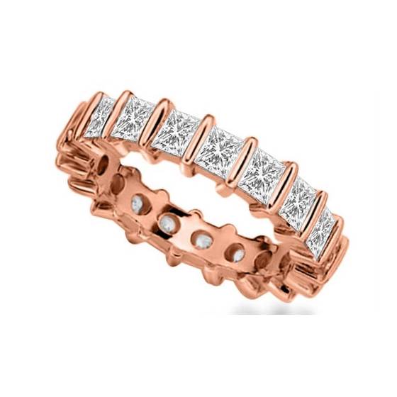 Moderner Prinzess-Diamant-Ewigkeitsring