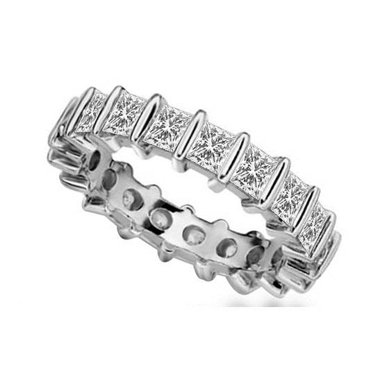 Moderner Prinzess-Diamant-Ewigkeitsring