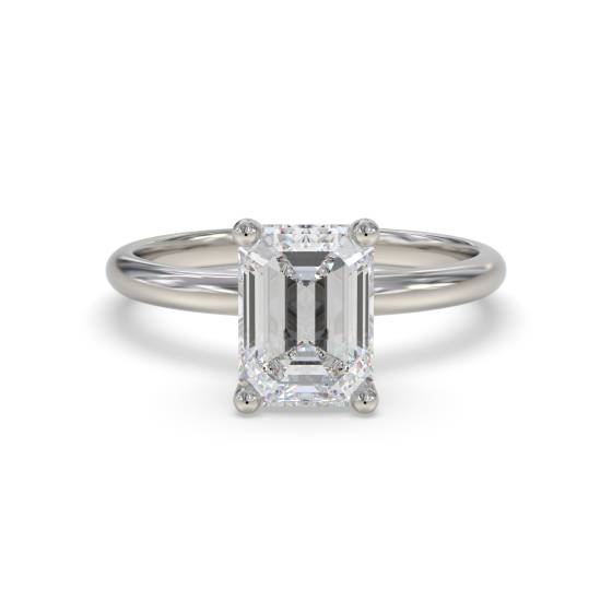 Verlobungsring mit Smaragd und Diamant