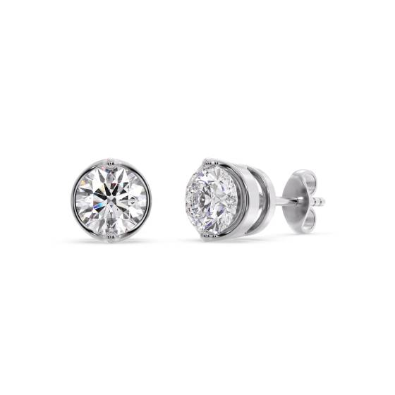Ohrstecker mit 0,70 ct VS/F-G runden Naturdiamanten
