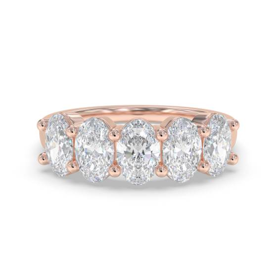 Oval Diamond 5 Stone Ring