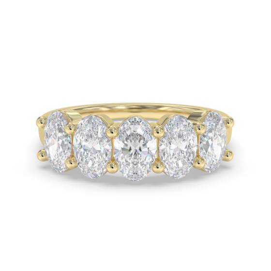 Oval Diamond 5 Stone Ring