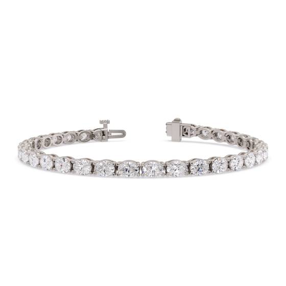 Designer-Armband mit 10 Karat ovalem Diamanten im horizontalen Set