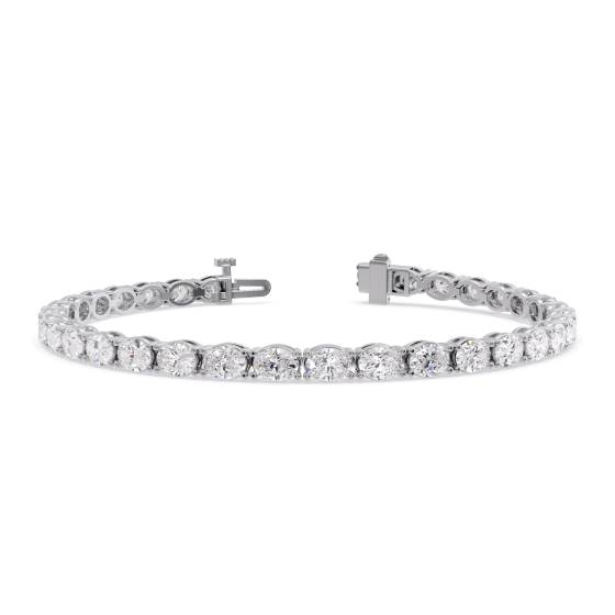 Designer-Armband mit 10 Karat ovalem Diamanten im horizontalen Set