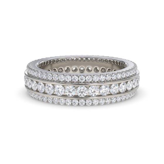 Triple Row Diamond Full Eternity and Dress Ring