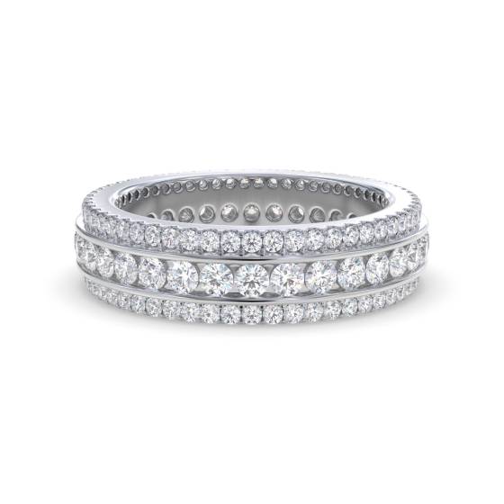 Triple Row Diamond Full Eternity and Dress Ring