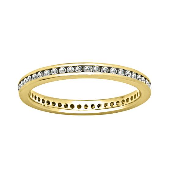 0,36 ct VS/E-F Runder Naturdiamant-Ewigkeitsring