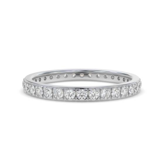 0,53 ct VS/E-F Runder Naturdiamant Voll-Eternity-Ring