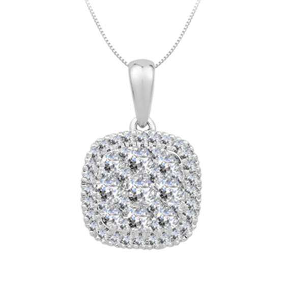 Anhänger mit rundem, natürlichem Diamantcluster (0,52 ct, VS/E-F)