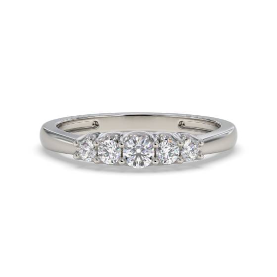 0,25 ct VS/E-F Runder Naturdiamant-Ewigkeitsring