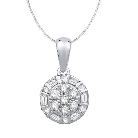 0,23 ct VS/E-F Runder Naturdiamant-Designer-Anhänger