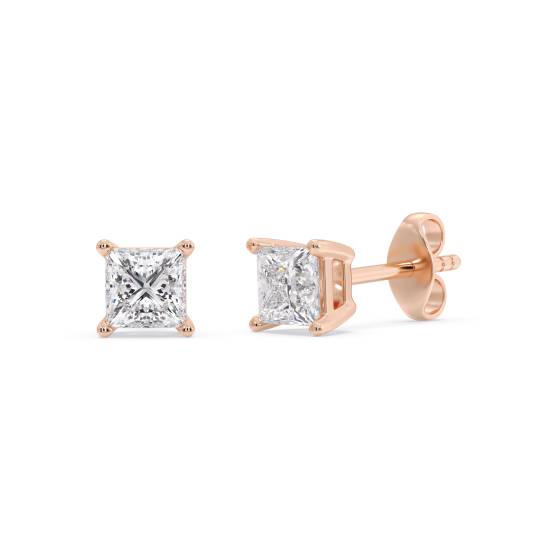 0,30 ct VS/E-F Prinzessdiamant-Ohrstecker