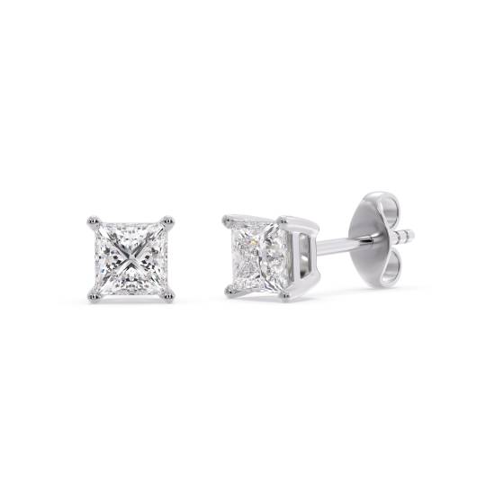 0,30 ct VS/E-F Prinzessdiamant-Ohrstecker