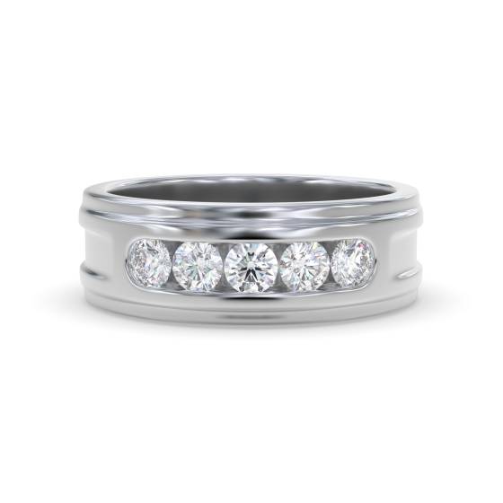 0,50 ct VVS1/DE Runder Naturdiamant Herrenring