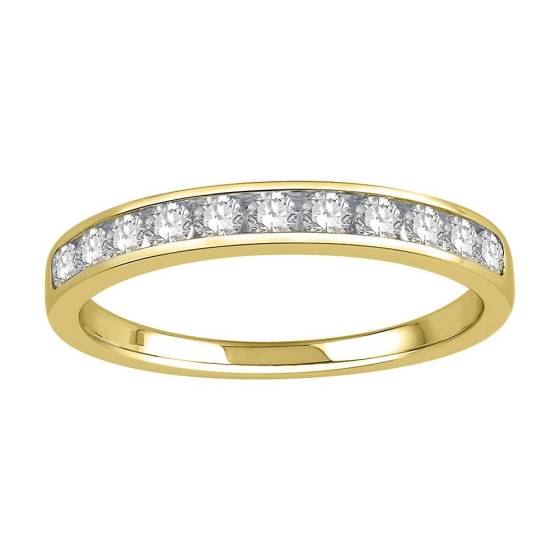 Halb-Ewigkeitsring mit 0,33 ct VS/E-F rundem Naturdiamanten