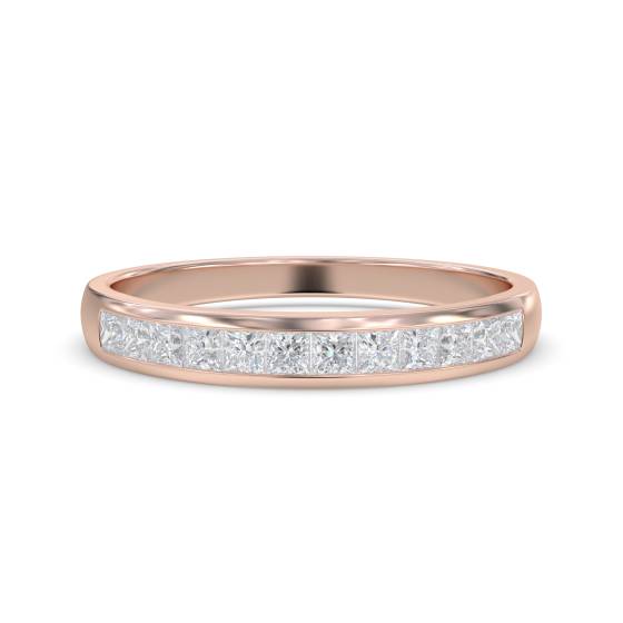 0,36 ct VS/E-F Prinzessschliff-Naturdiamant-Ewigkeitsring