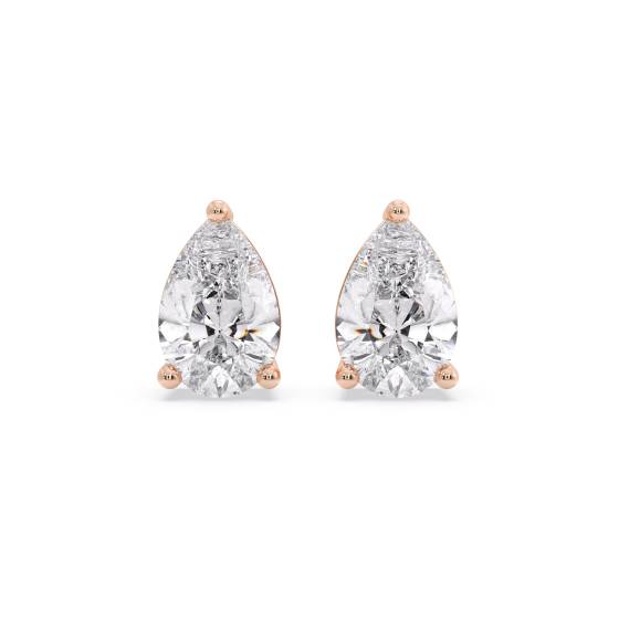 Klassische Birnenförmige Diamant-Ohrstecker
