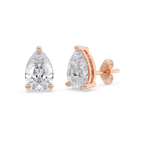 Klassische Birnenförmige Diamant-Ohrstecker