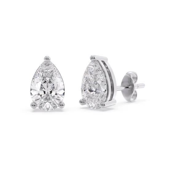 Klassische Birnenförmige Diamant-Ohrstecker