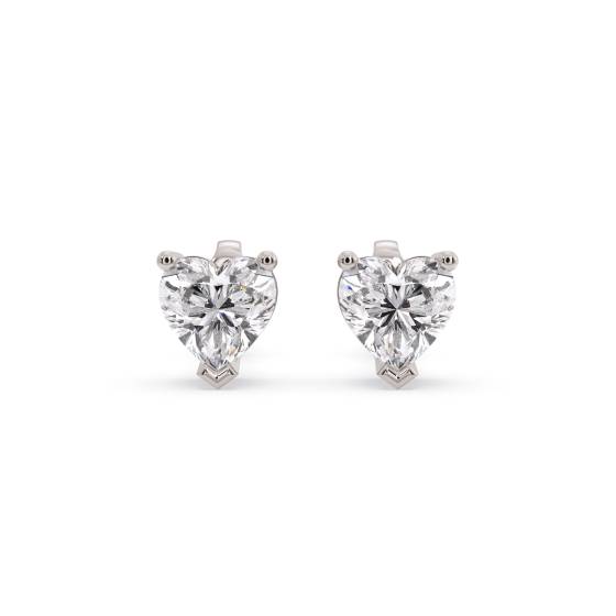 Klassische Herz-Diamant-Ohrstecker