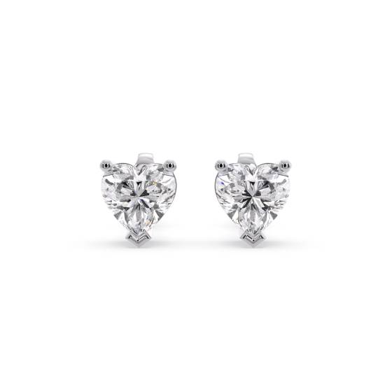 Klassische Herz-Diamant-Ohrstecker