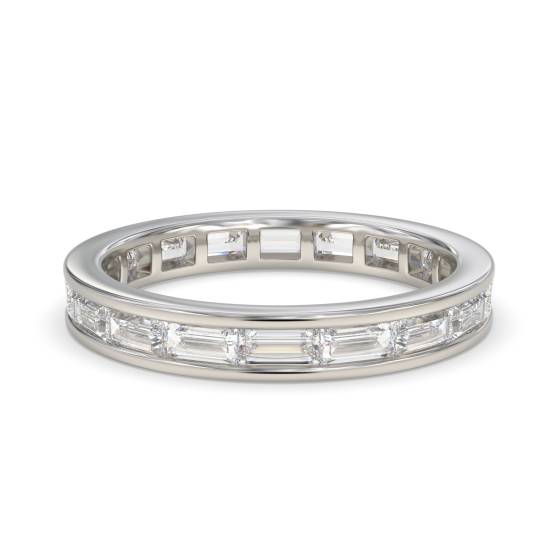 Einzigartiger Baguette-Diamant-Ewigkeitsring