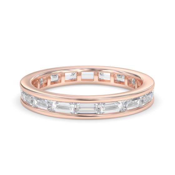 Einzigartiger Baguette-Diamant-Ewigkeitsring