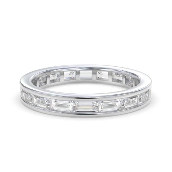 Einzigartiger Baguette-Diamant-Ewigkeitsring