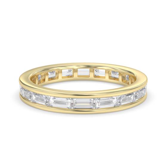 Einzigartiger Baguette-Diamant-Ewigkeitsring