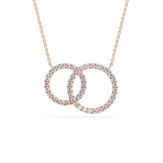 Circle of Life Runder Diamant-Designer-Halskette