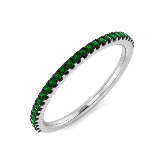 Halb-Ewigkeitsring mit Smaragd (0,20 ct)