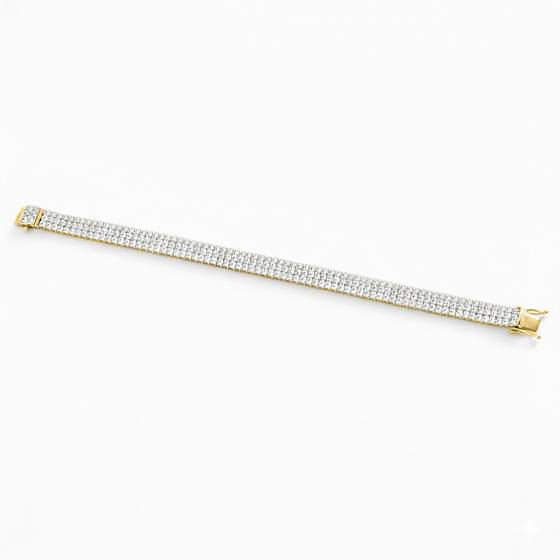 Klassisches dreireihiges Diamant-Tennisarmband mit 9,00 ct