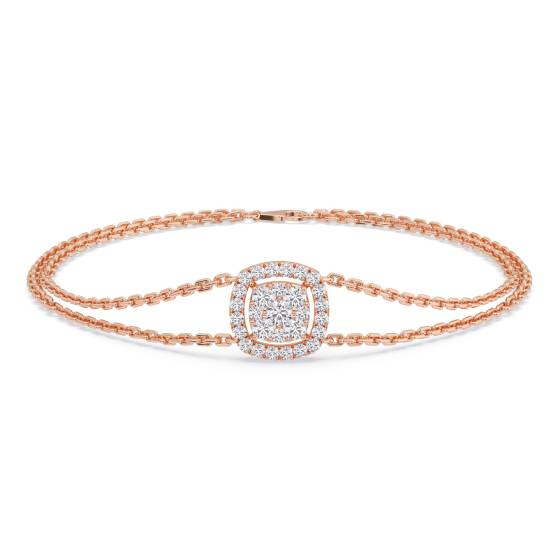 Klassisches rundes Designer-Armband mit 0,30 ct VS/F-G Naturdiamanten