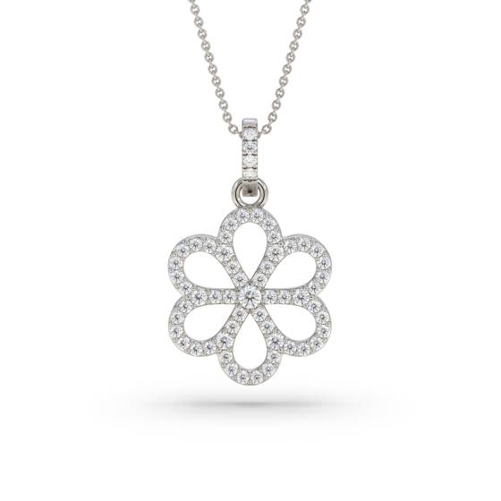 0,20 ct Cluster-Runddiamant-Designeranhänger