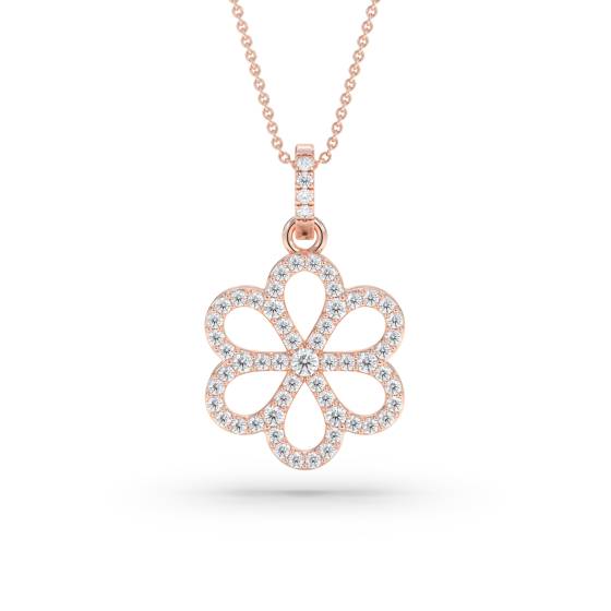0,20 ct Cluster-Runddiamant-Designeranhänger