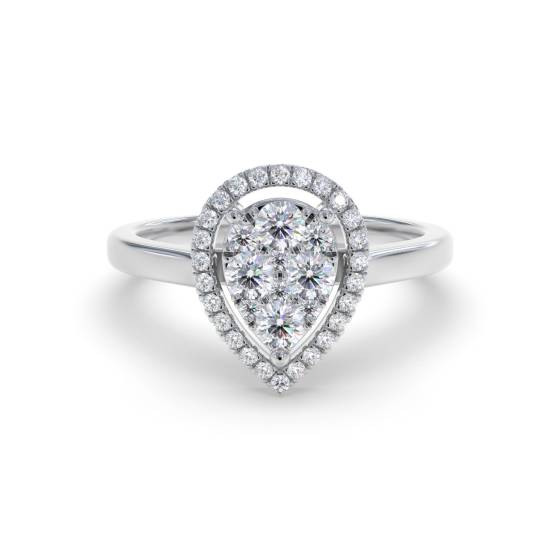 0,40 ct VS/E-F Runder Naturdiamant-Ring