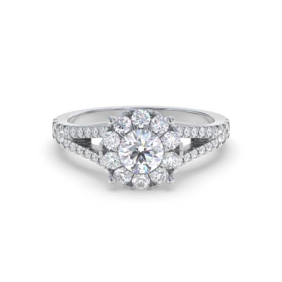 Moderner runder Naturdiamantring mit 0,65 ct VS/E-F