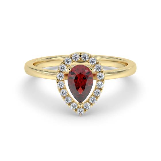 0,50 ct Rubin- und Diamantclusterring